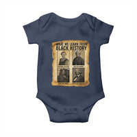 What We Learn From Black History Baby Onesie Vintage African American Leaders - Wonder Print Shop