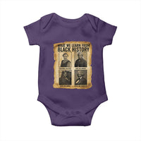 What We Learn From Black History Baby Onesie Vintage African American Leaders - Wonder Print Shop