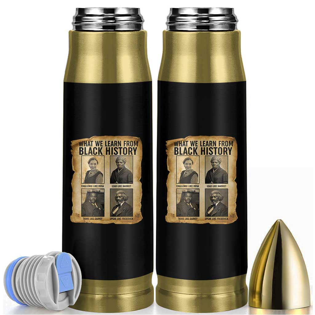 What We Learn From Black History Bullet Tumbler Vintage African American Leaders - Wonder Print Shop