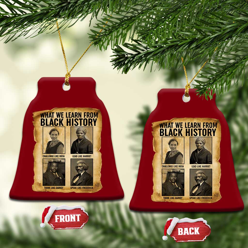 What We Learn From Black History Ceramic Ornament Vintage African American Leaders - Wonder Print Shop