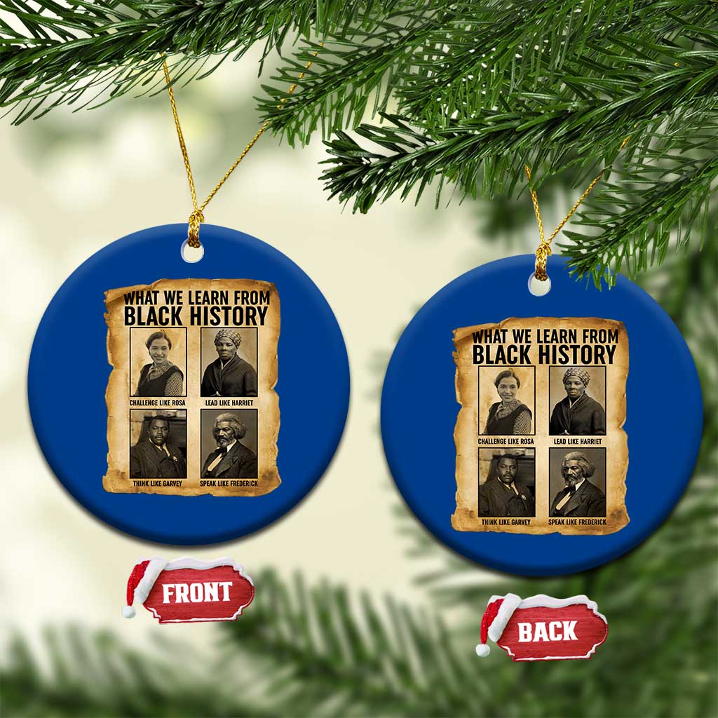 What We Learn From Black History Ceramic Ornament Vintage African American Leaders - Wonder Print Shop