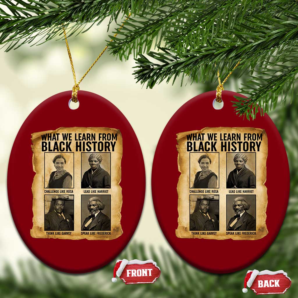What We Learn From Black History Ceramic Ornament Vintage African American Leaders - Wonder Print Shop