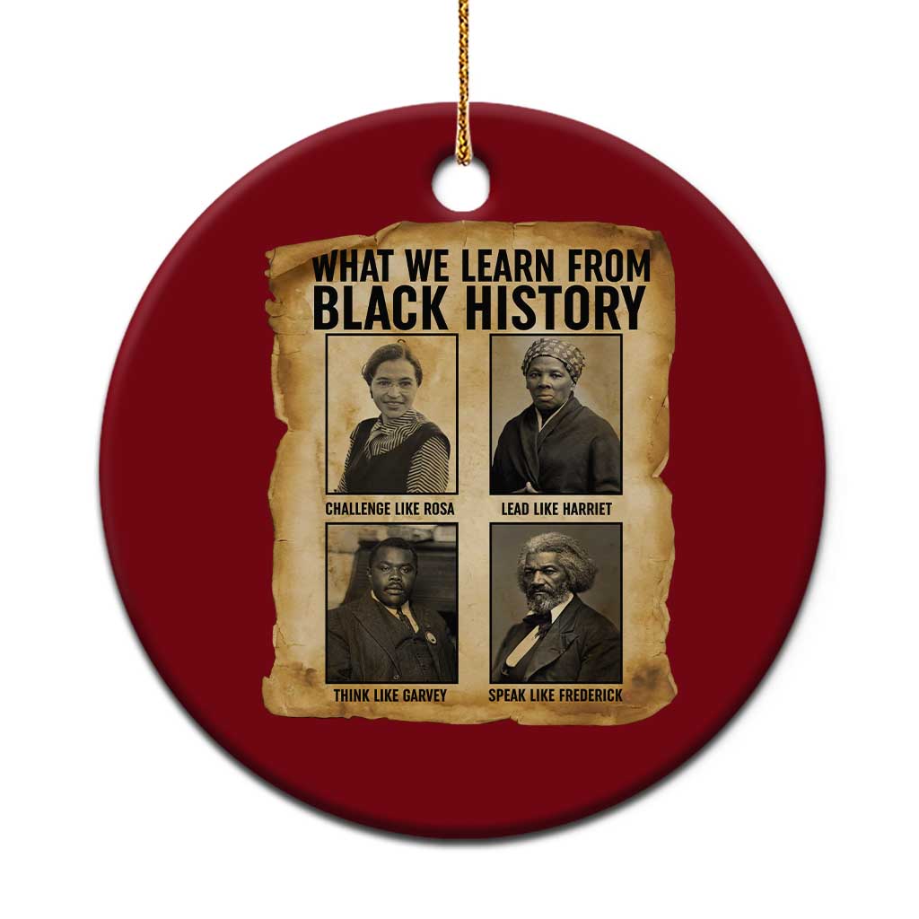 What We Learn From Black History Ceramic Ornament Vintage African American Leaders - Wonder Print Shop