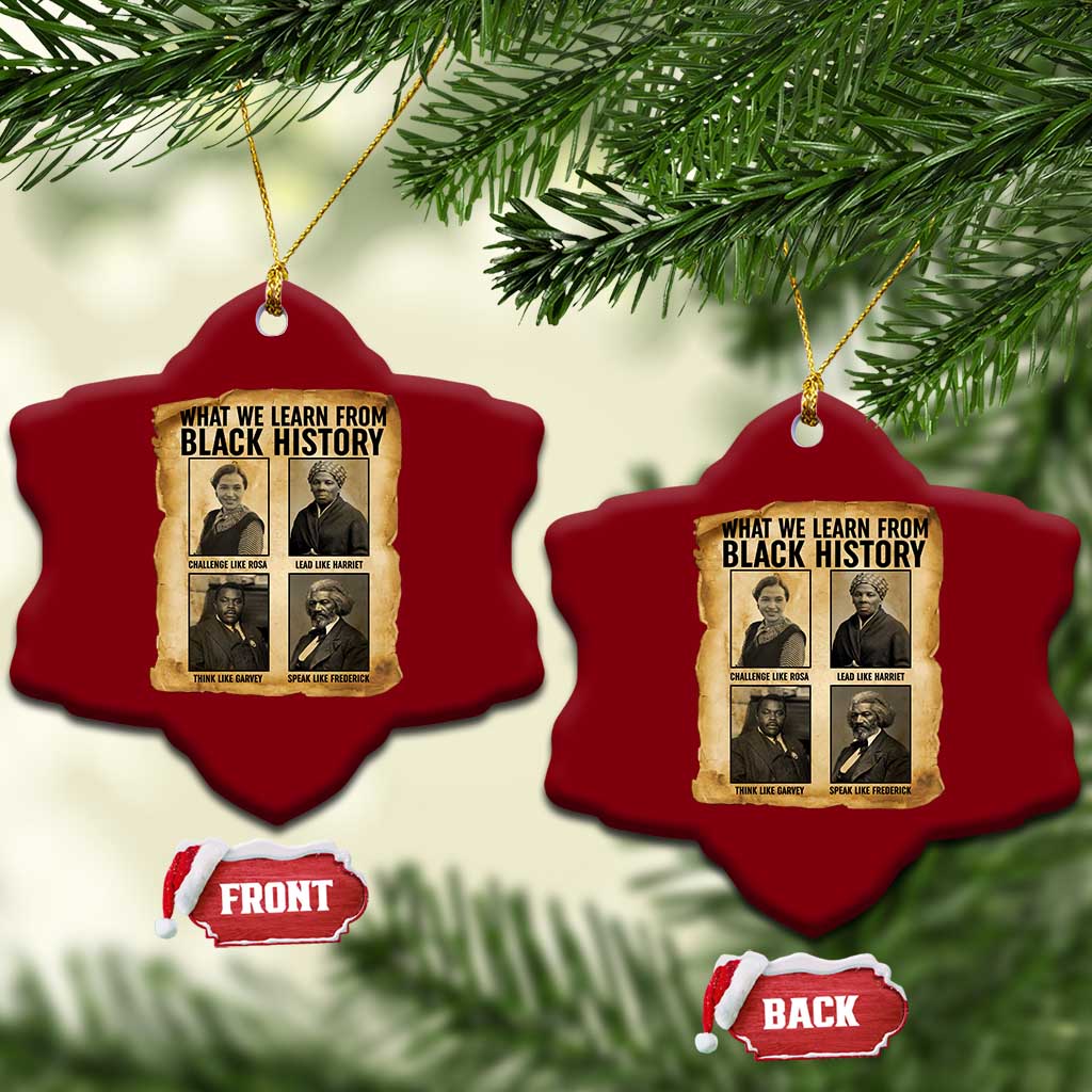 What We Learn From Black History Ceramic Ornament Vintage African American Leaders - Wonder Print Shop