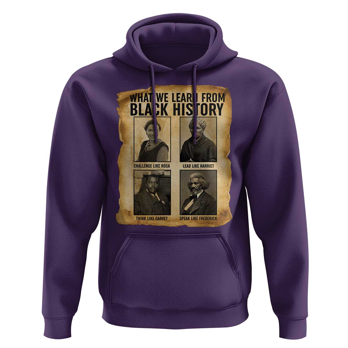 What We Learn From Black History Hoodie Vintage African American Leaders - Wonder Print Shop