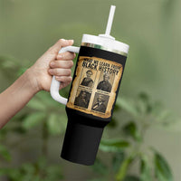 What We Learn From Black History Tumbler With Handle Vintage African American Leaders - Wonder Print Shop