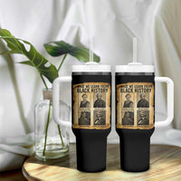What We Learn From Black History Tumbler With Handle Vintage African American Leaders - Wonder Print Shop