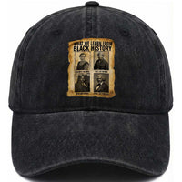 What We Learn From Black History Washed Cotton Baseball Cap Vintage African American Leaders