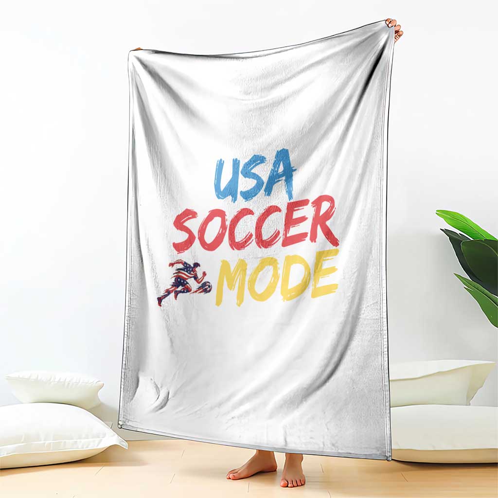 USA Soccer Mode Throw Blanket United States Team Pride