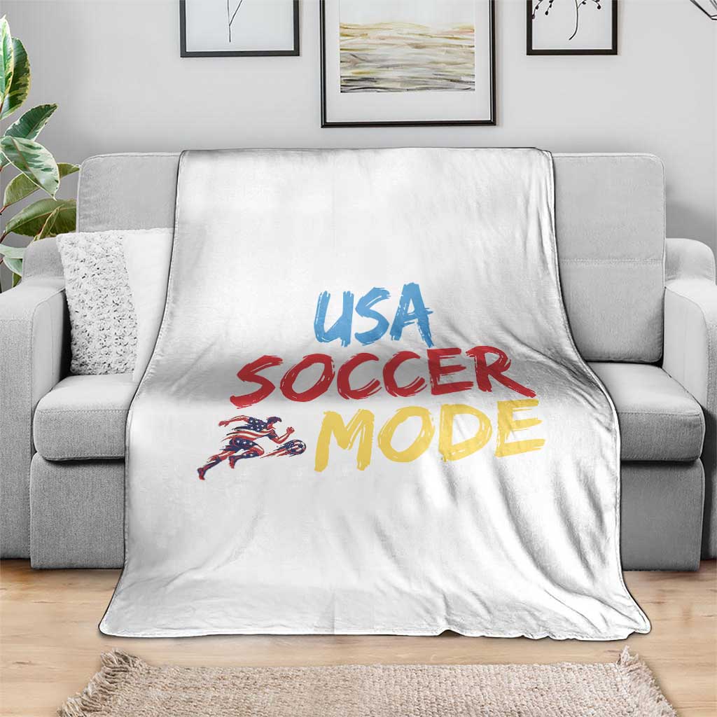 USA Soccer Mode Throw Blanket United States Team Pride