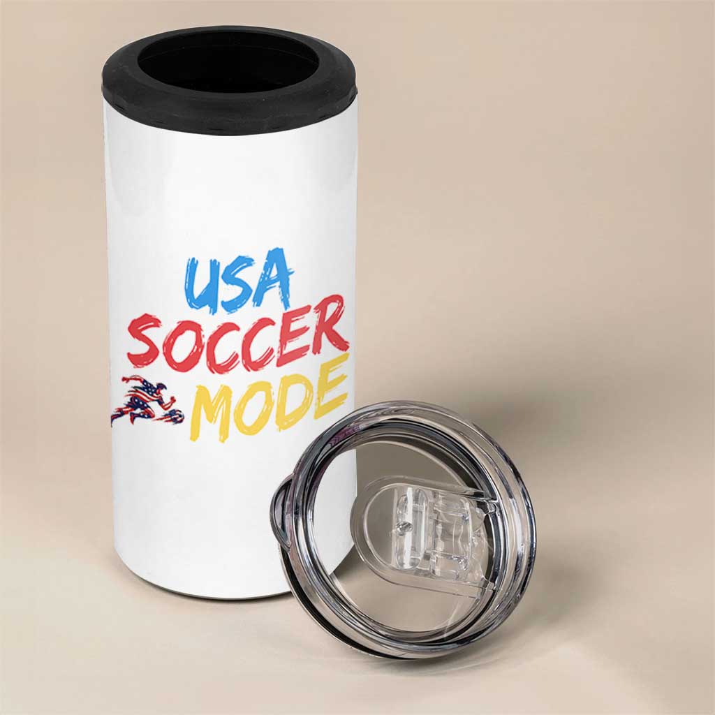 USA Soccer Mode 4 in 1 Can Cooler Tumbler United States Team Pride