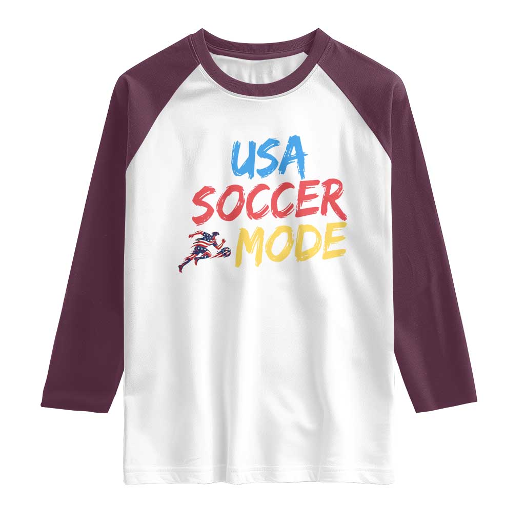 USA Soccer Mode Raglan Shirt United States Team Pride