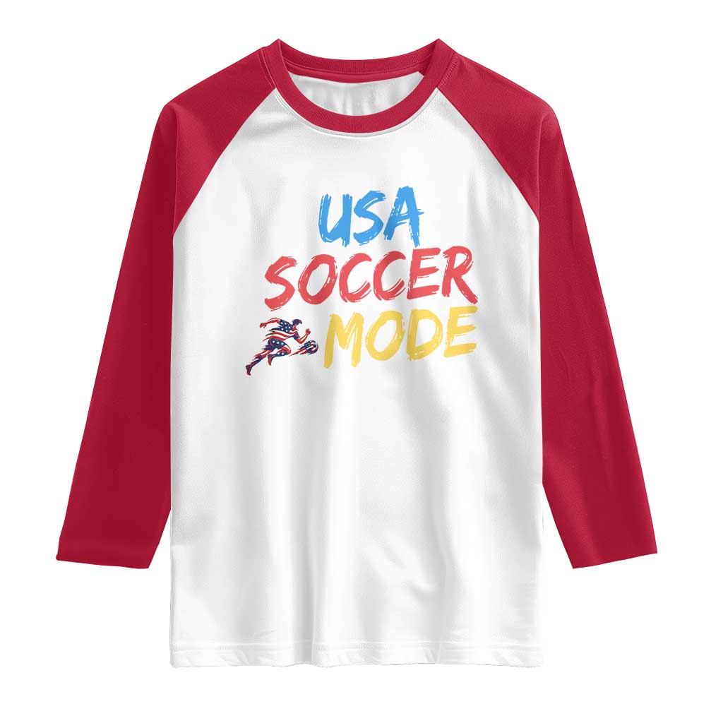 USA Soccer Mode Raglan Shirt United States Team Pride