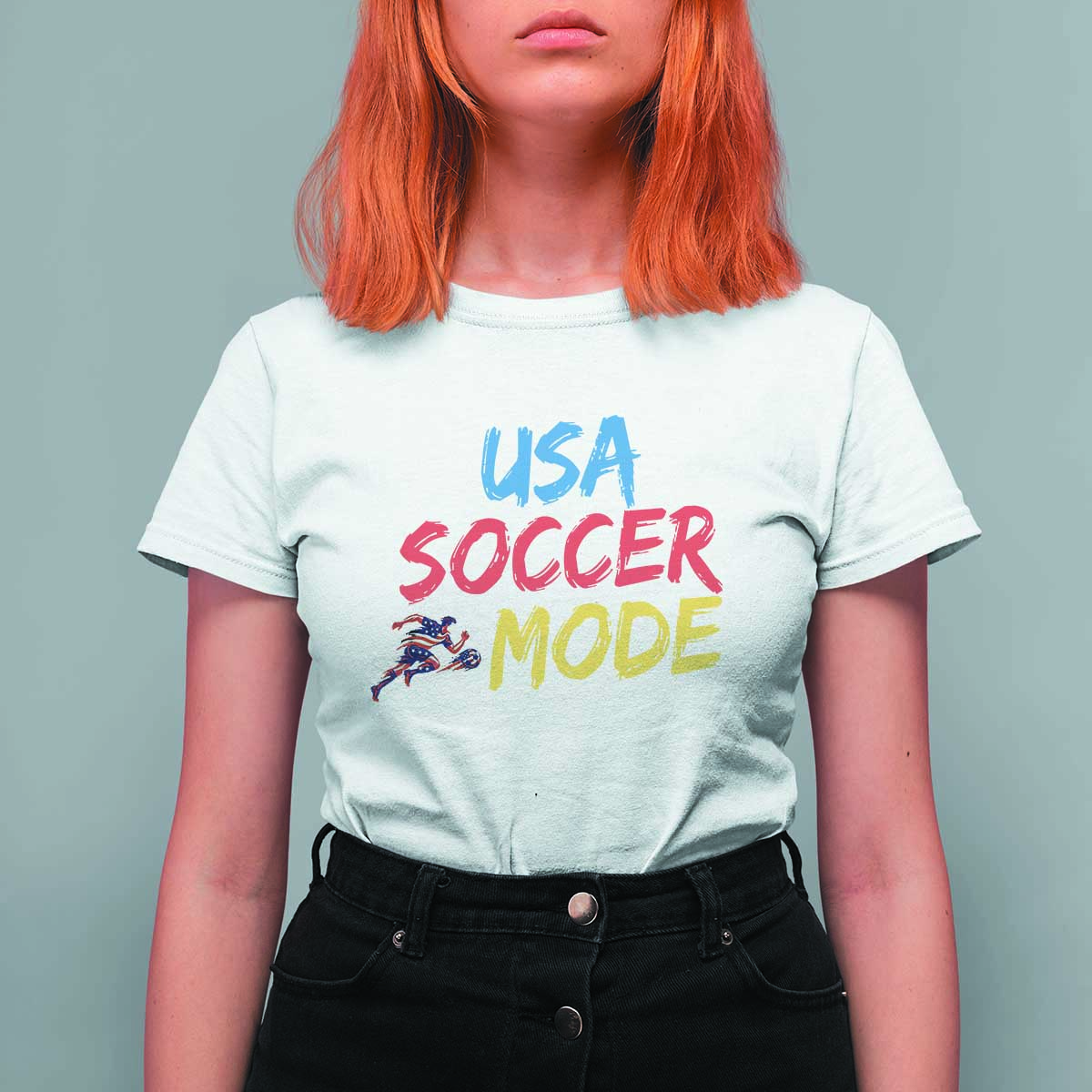 USA Soccer Mode T Shirt For Women United States Team Pride