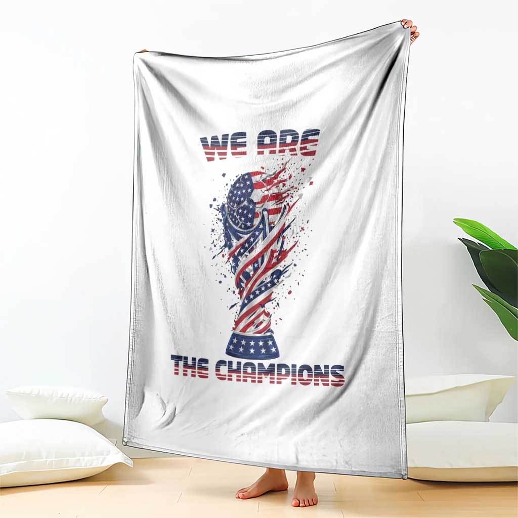 We Are Champions Throw Blanket USA Soccer Lover Gift
