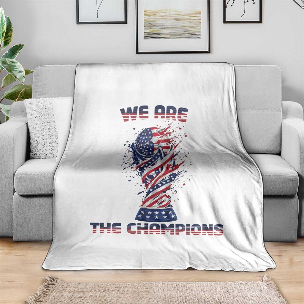 We Are Champions Throw Blanket USA Soccer Lover Gift