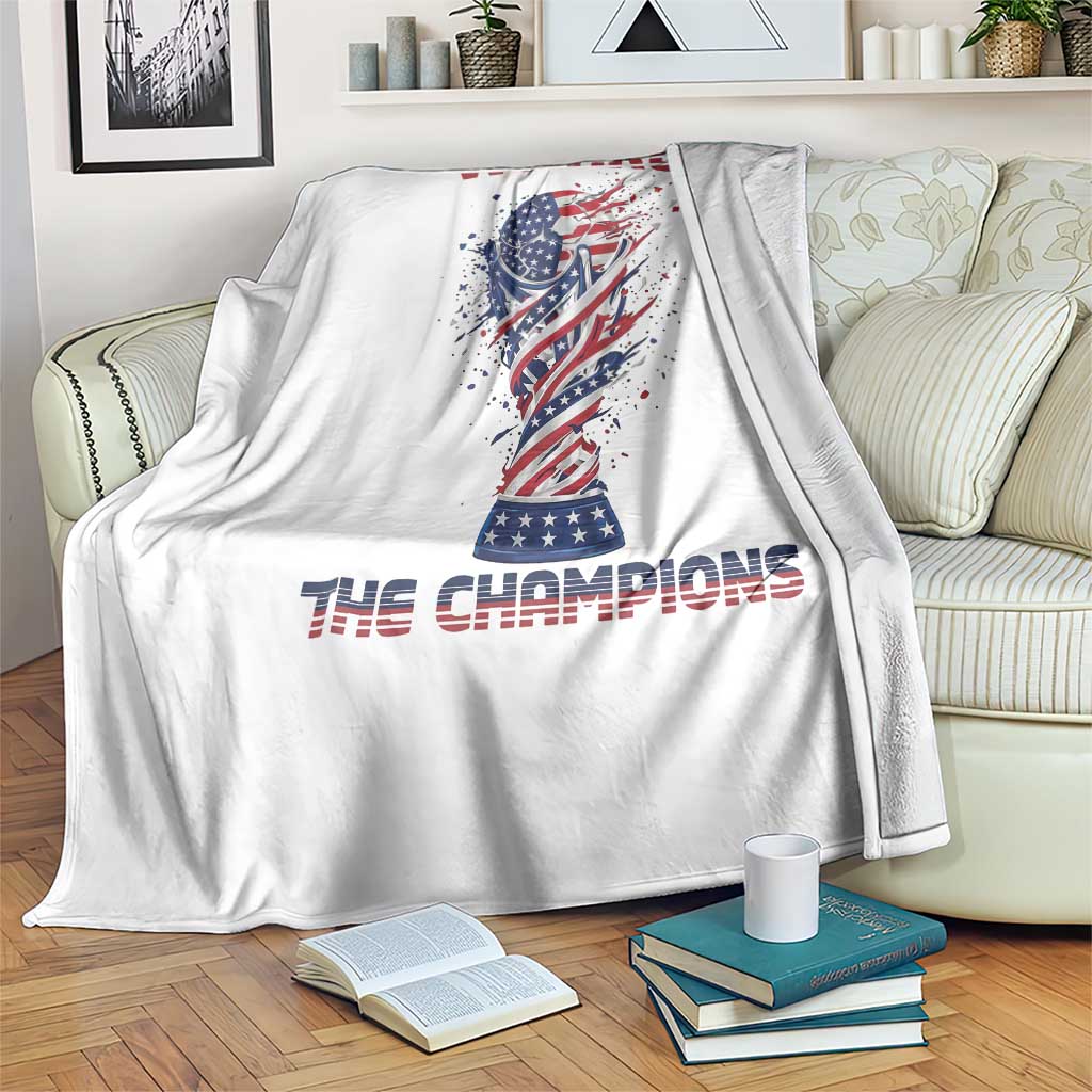 We Are Champions Throw Blanket USA Soccer Lover Gift