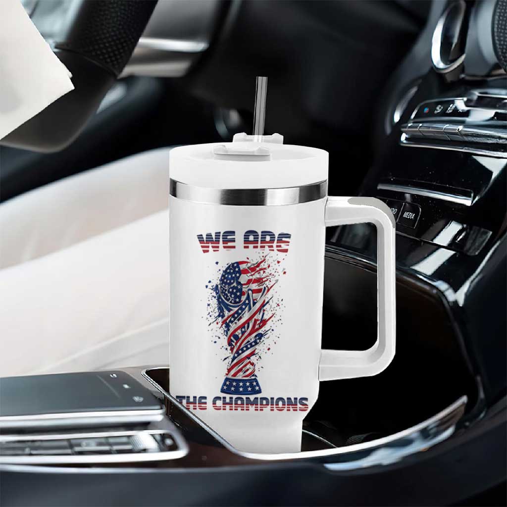 We Are Champions Tumbler With Handle USA Soccer Lover Gift