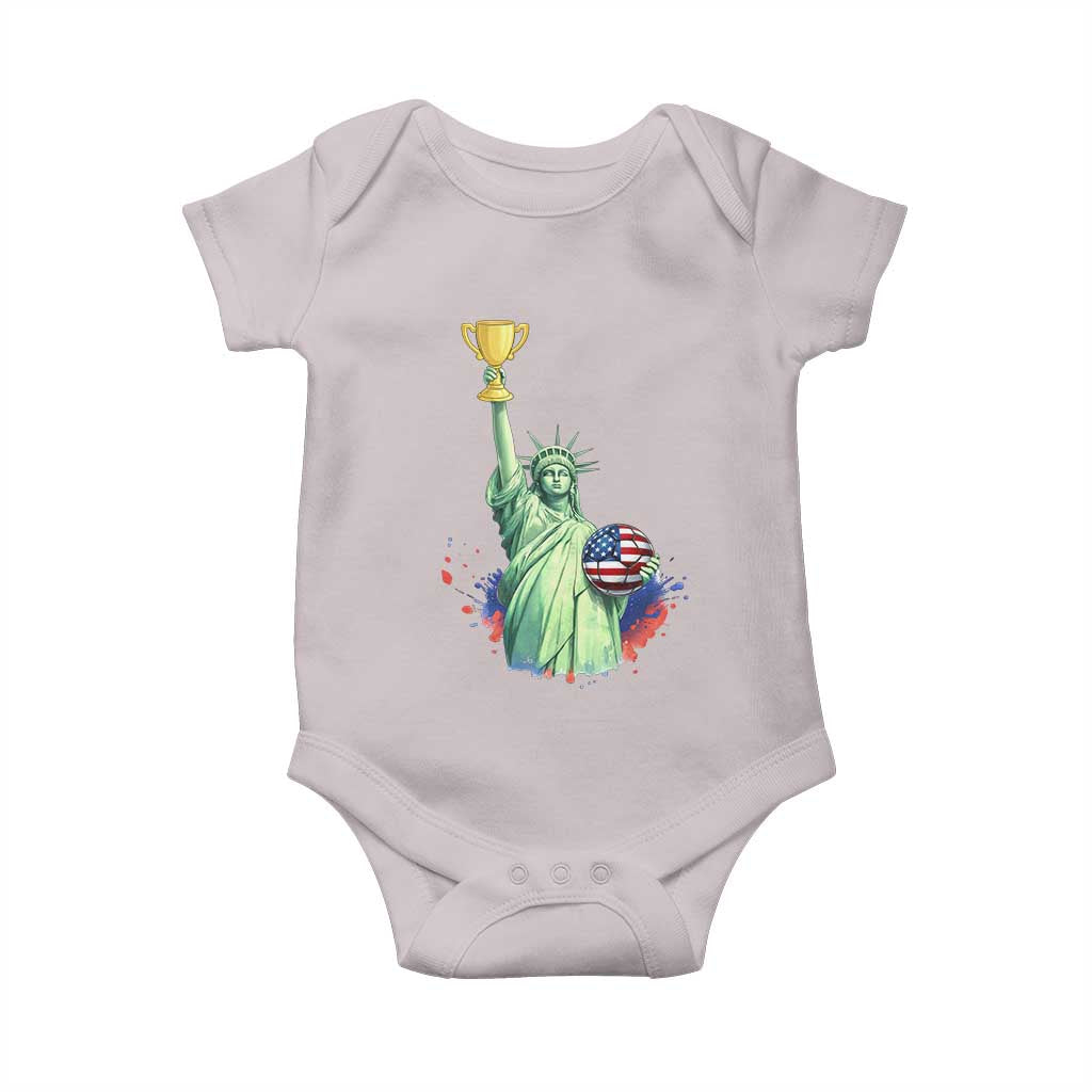 Statue Of Liberty Soccer Cup Baby Onesie USA Soccer Lover Gift