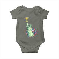 Statue Of Liberty Soccer Cup Baby Onesie USA Soccer Lover Gift