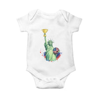 Statue Of Liberty Soccer Cup Baby Onesie USA Soccer Lover Gift