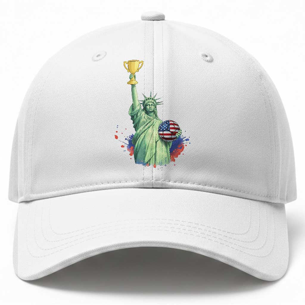 Statue Of Liberty Soccer Cup Baseball Cap USA Soccer Lover Gift