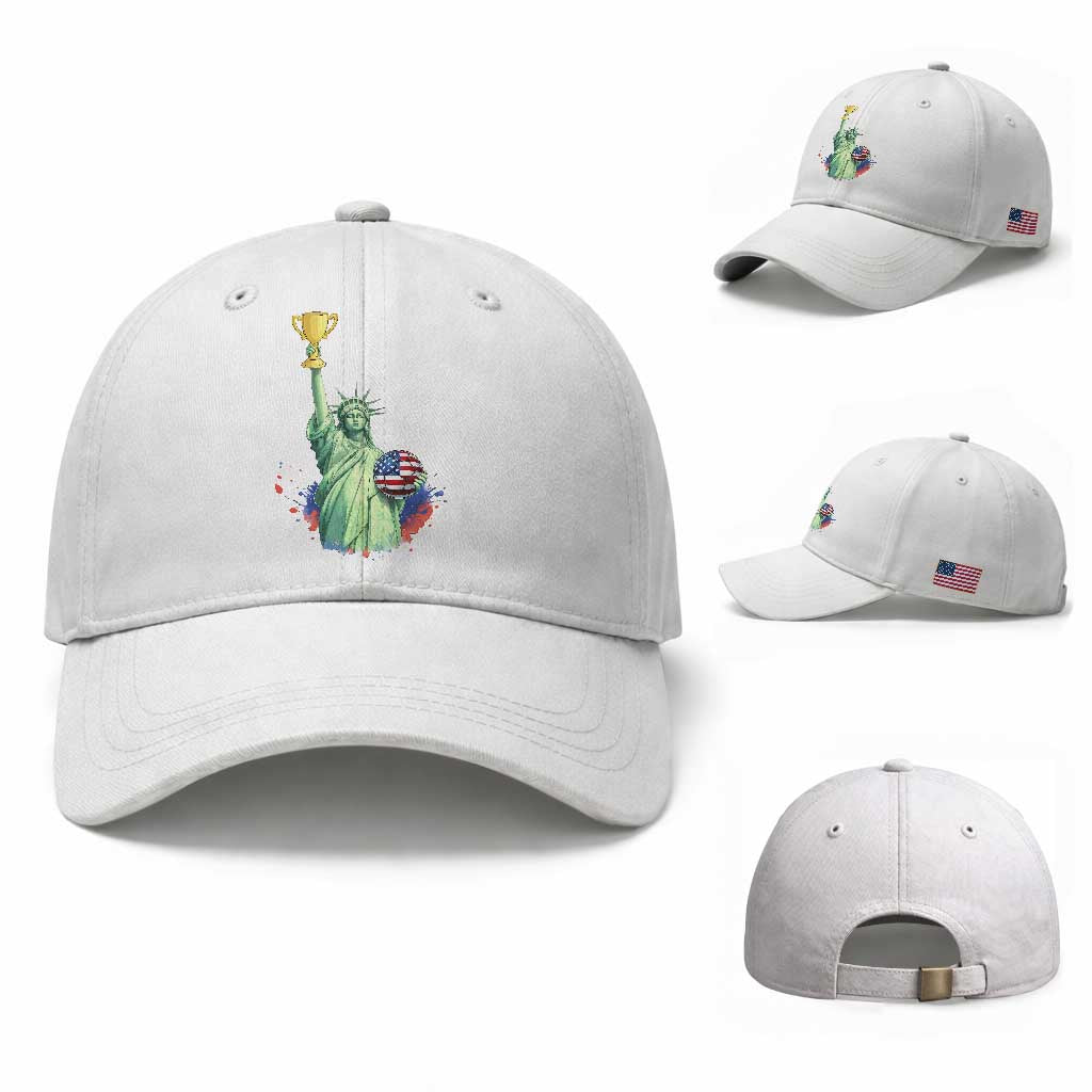 Statue Of Liberty Soccer Cup Baseball Cap USA Soccer Lover Gift