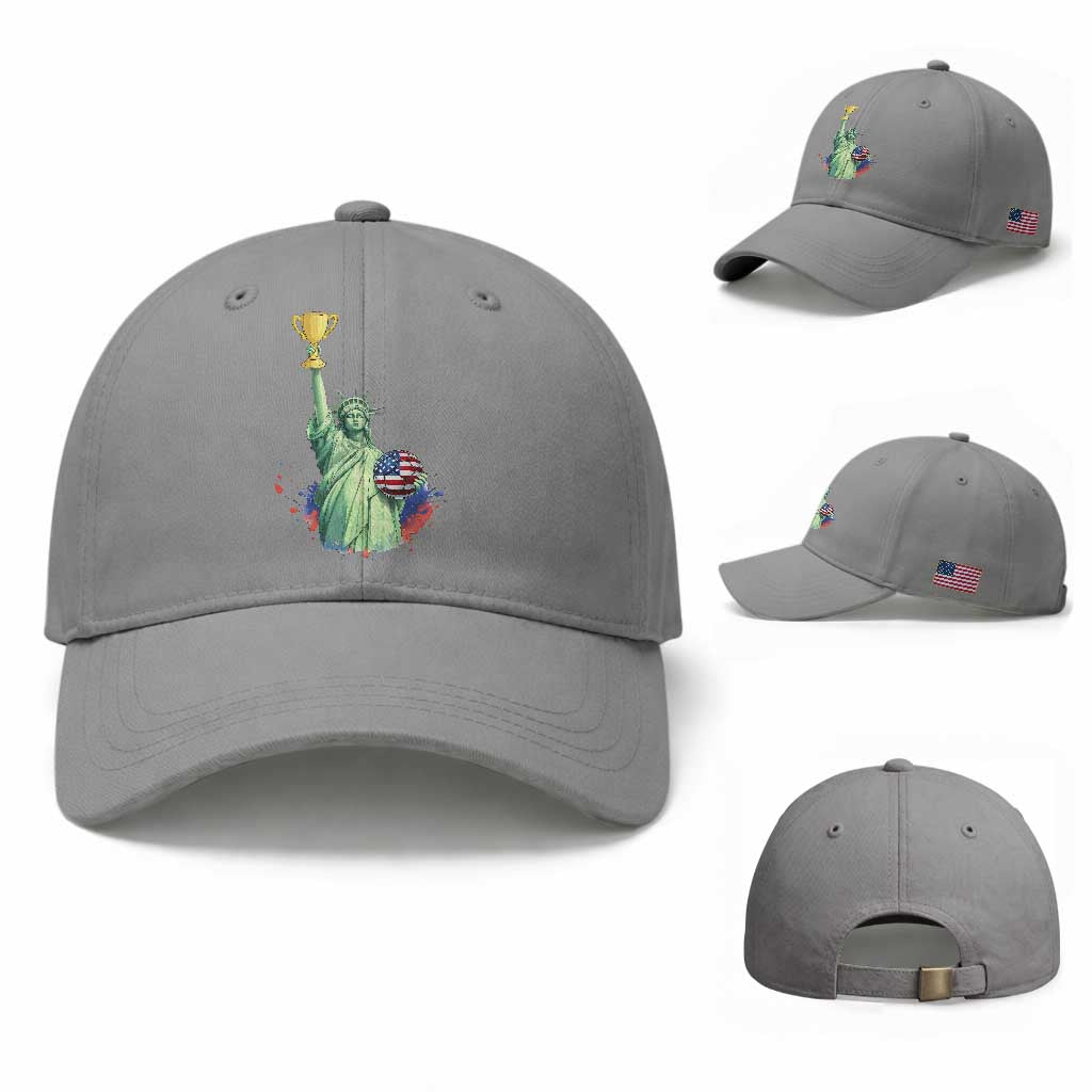 Statue Of Liberty Soccer Cup Baseball Cap USA Soccer Lover Gift