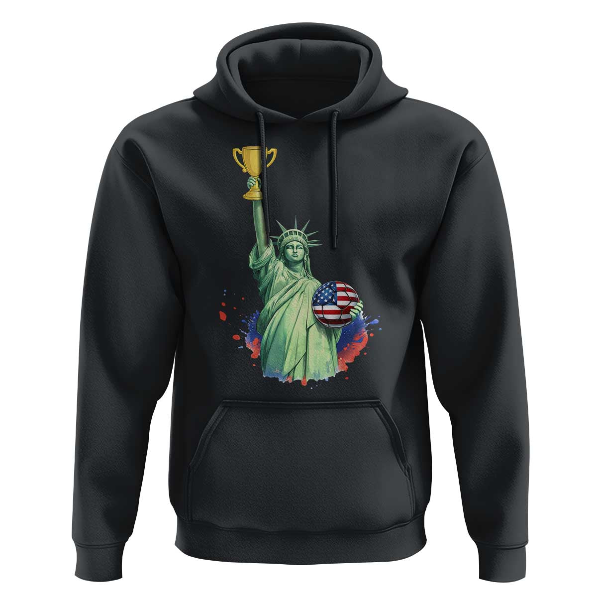 Statue Of Liberty Soccer Cup Hoodie USA Soccer Lover Gift