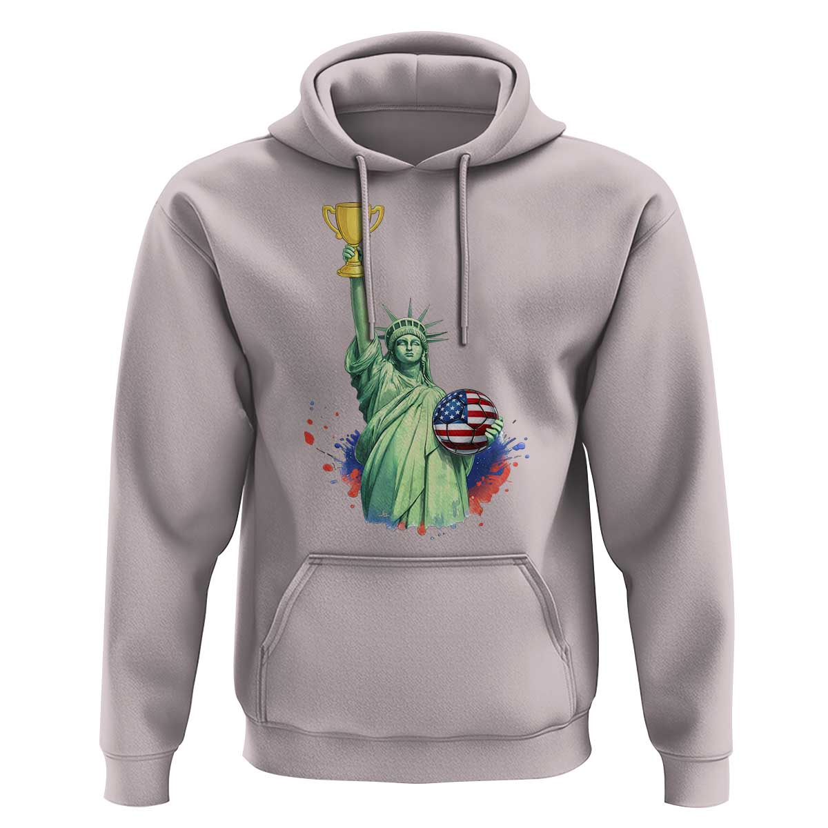 Statue Of Liberty Soccer Cup Hoodie USA Soccer Lover Gift