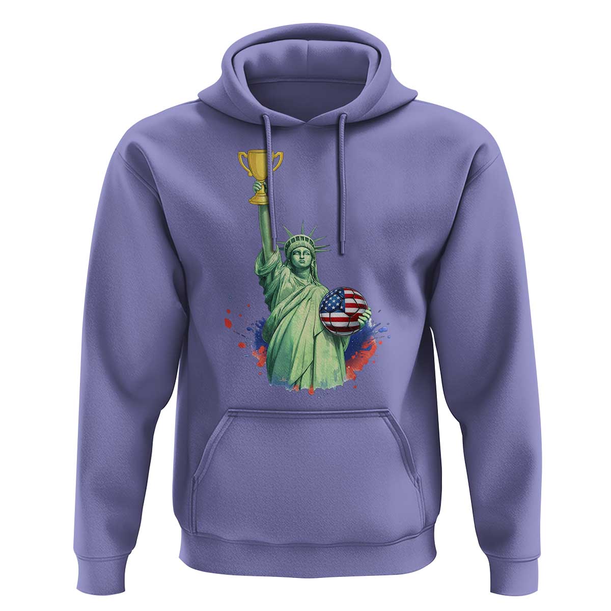 Statue Of Liberty Soccer Cup Hoodie USA Soccer Lover Gift
