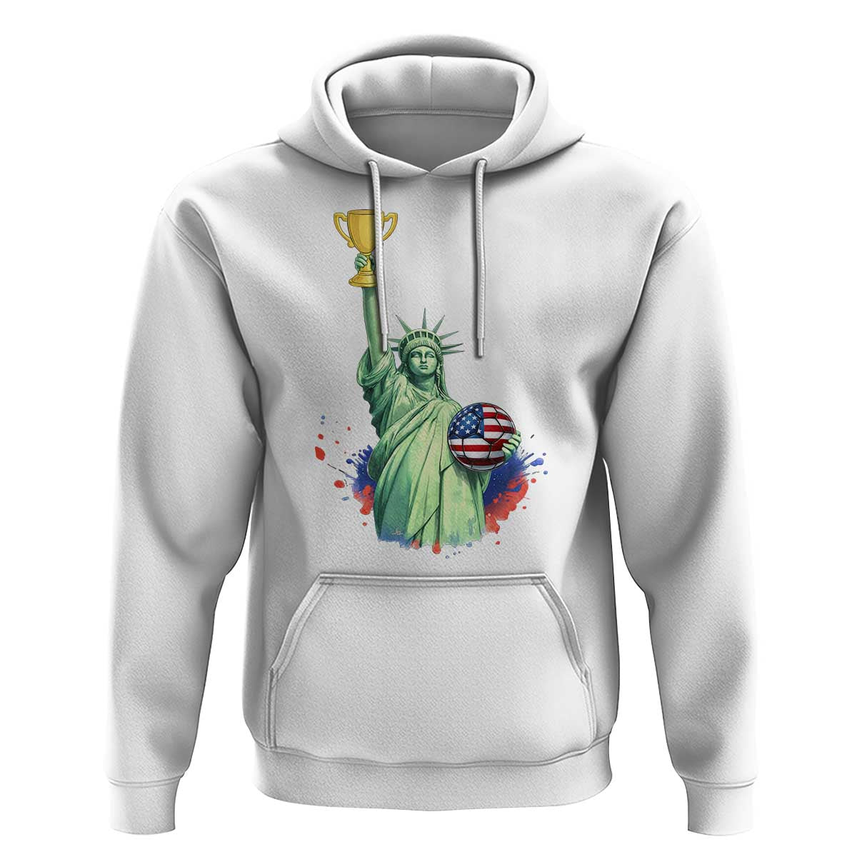 Statue Of Liberty Soccer Cup Hoodie USA Soccer Lover Gift