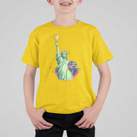 Statue Of Liberty Soccer Cup T Shirt For Kid USA Soccer Lover Gift