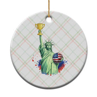 Statue Of Liberty Soccer Cup Ceramic Ornament USA Soccer Lover Gift