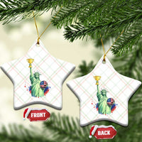 Statue Of Liberty Soccer Cup Ceramic Ornament USA Soccer Lover Gift