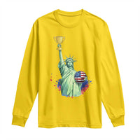 Statue Of Liberty Soccer Cup Long Sleeve Shirt USA Soccer Lover Gift