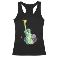 Statue Of Liberty Soccer Cup Racerback Tank Top USA Soccer Lover Gift