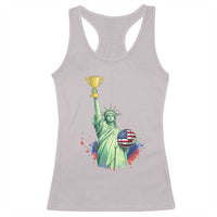 Statue Of Liberty Soccer Cup Racerback Tank Top USA Soccer Lover Gift