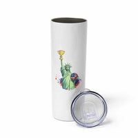 Statue Of Liberty Soccer Cup Skinny Tumbler USA Soccer Lover Gift