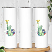 Statue Of Liberty Soccer Cup Skinny Tumbler USA Soccer Lover Gift