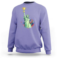 Statue Of Liberty Soccer Cup Sweatshirt USA Soccer Lover Gift