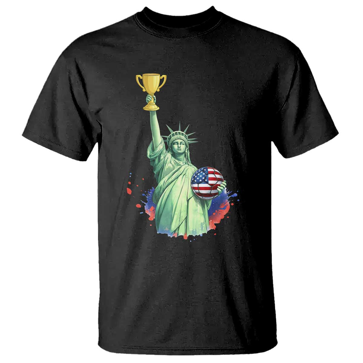 Statue Of Liberty Soccer Cup T Shirt USA Soccer Lover Gift
