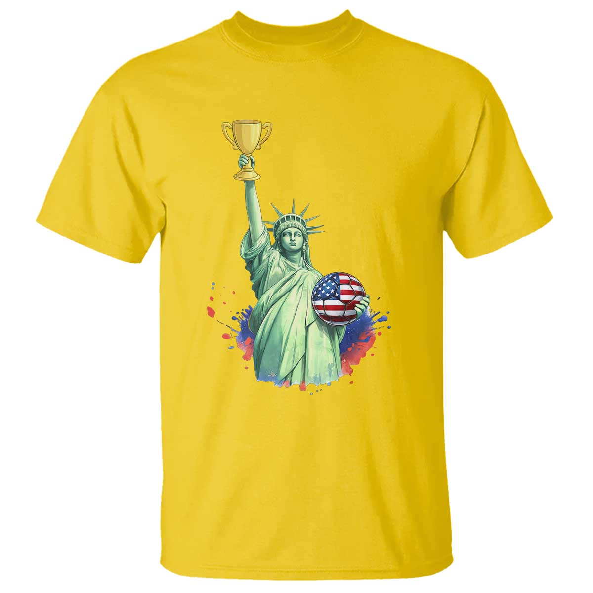 Statue Of Liberty Soccer Cup T Shirt USA Soccer Lover Gift