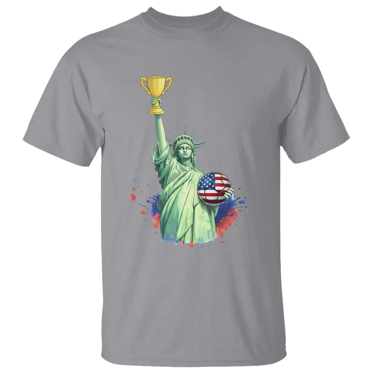 Statue Of Liberty Soccer Cup T Shirt USA Soccer Lover Gift