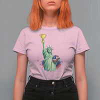 Statue Of Liberty Soccer Cup T Shirt For Women USA Soccer Lover Gift