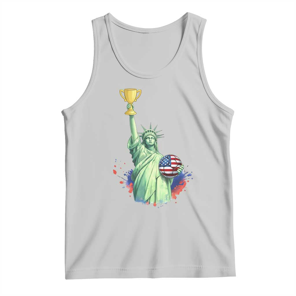 Statue Of Liberty Soccer Cup Tank Top USA Soccer Lover Gift