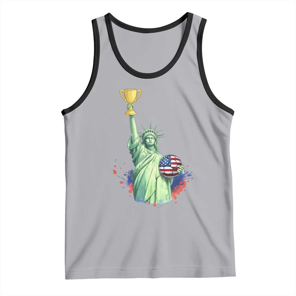 Statue Of Liberty Soccer Cup Tank Top USA Soccer Lover Gift