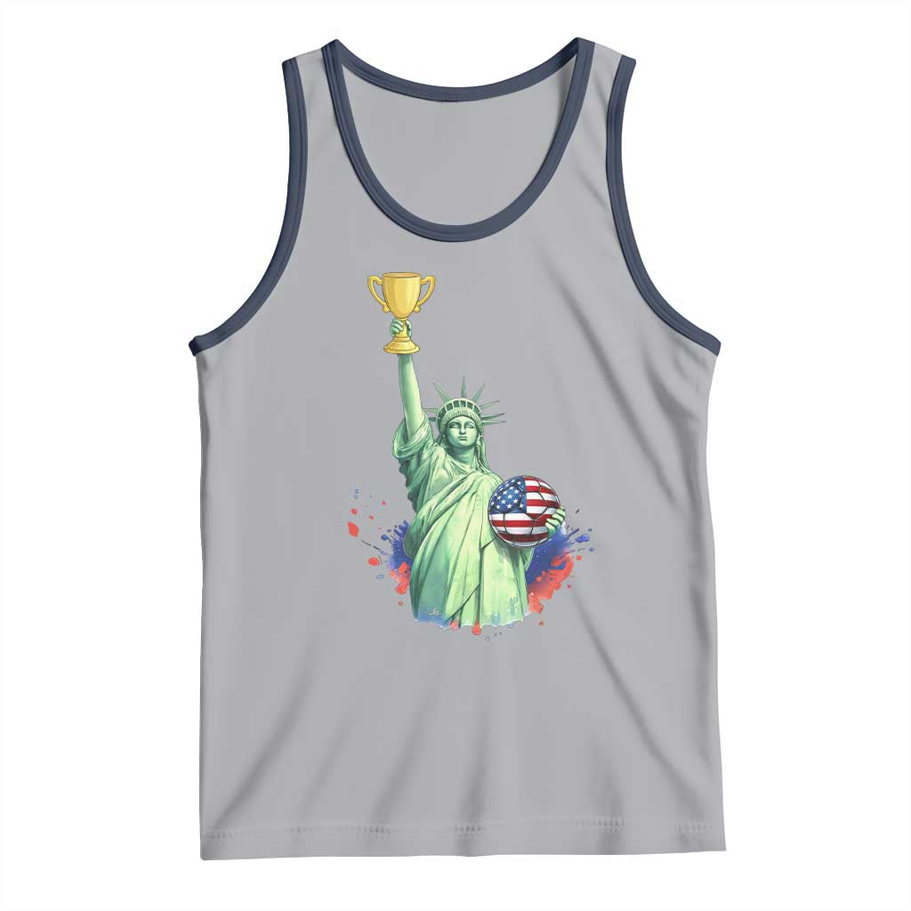 Statue Of Liberty Soccer Cup Tank Top USA Soccer Lover Gift