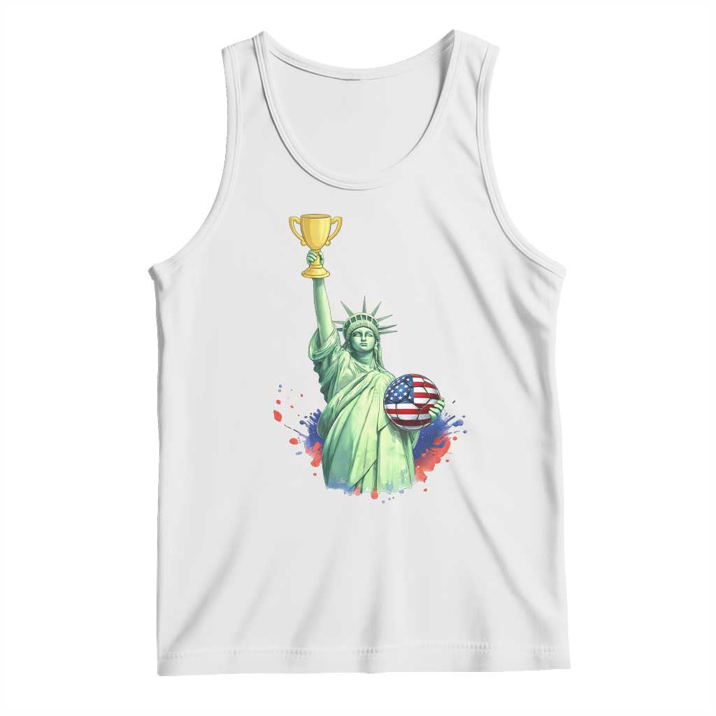 Statue Of Liberty Soccer Cup Tank Top USA Soccer Lover Gift