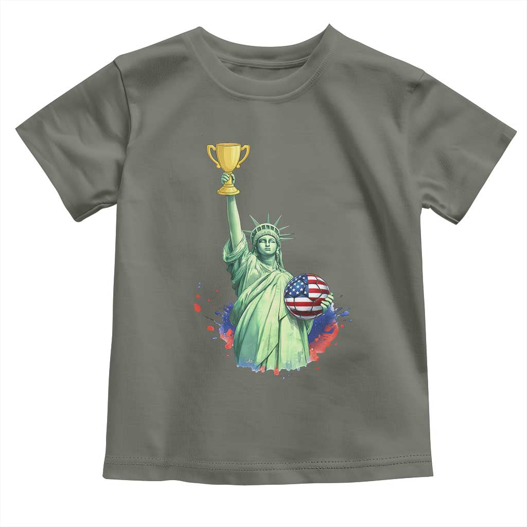Statue Of Liberty Soccer Cup Toddler T Shirt USA Soccer Lover Gift